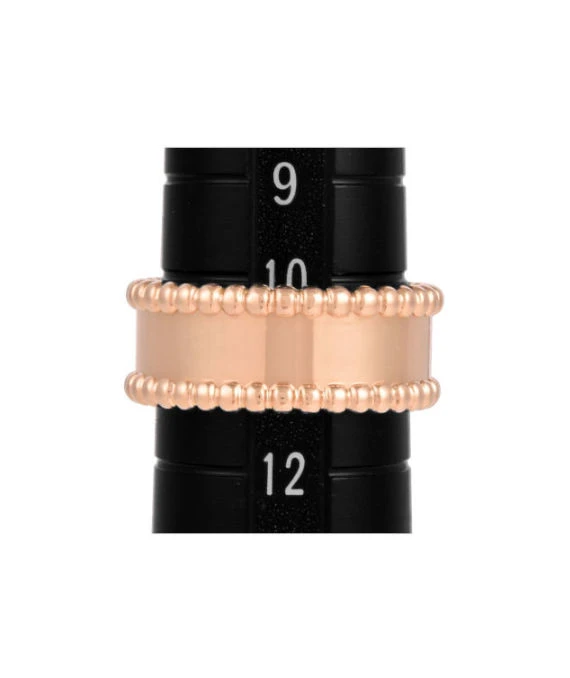 Van Cleef  Arpels Perlée Senior Tulle Gold Pearl Ring Size 10.5 In 18k Pink Gold