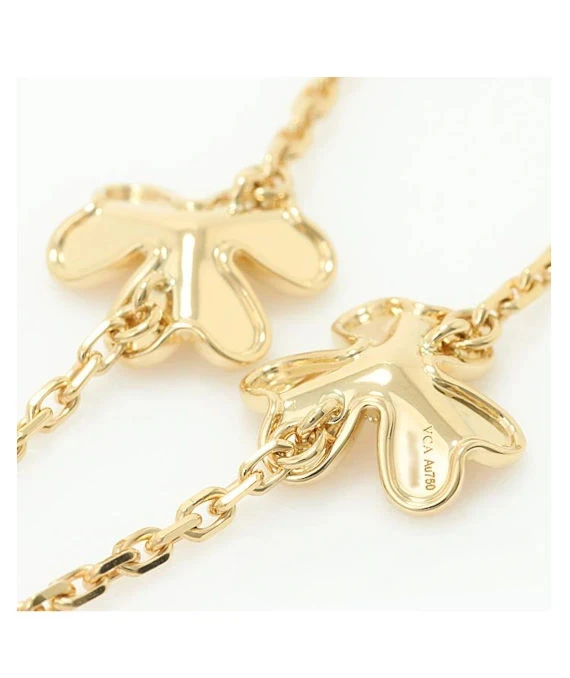 Van Cleef  Arpels Frivol 5 Flowers 18k Yellow Gold And Diamond Bracelet