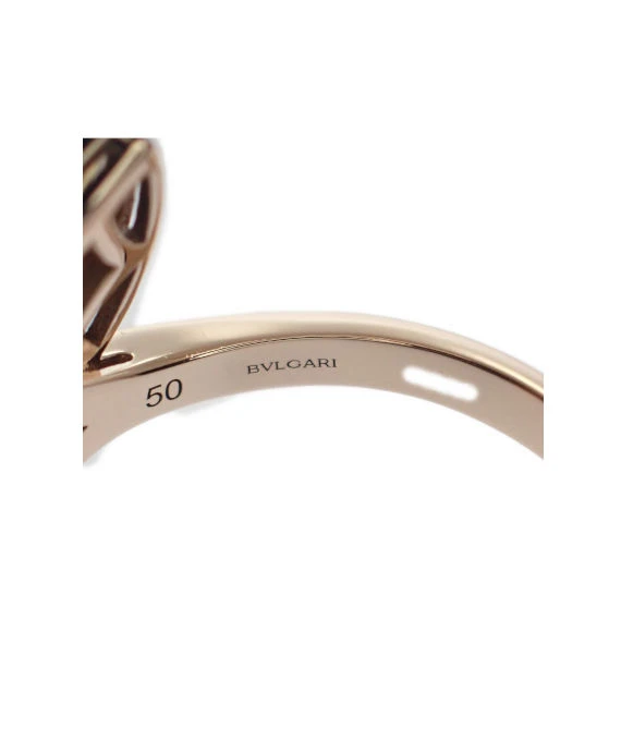 Bvlgari Size 10 Diva Dream Diamond and Carnelian Ring In 18k Rose Gold