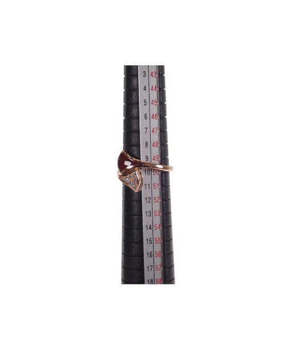 Bvlgari Size 10 Diva Dream Diamond and Carnelian Ring In 18k Rose Gold