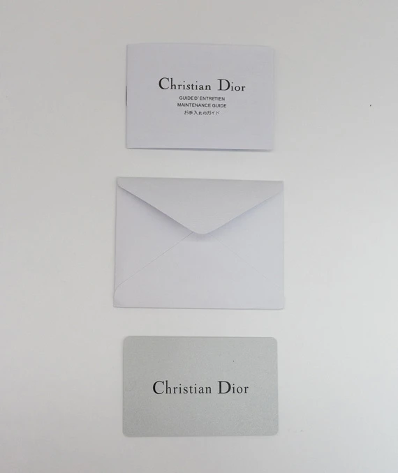 Dior Metallic Silver Micro Cannage Leather Diorama Trifold Wallet on Chain