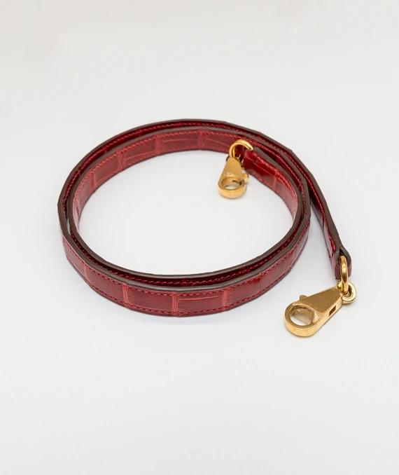 Hermes Size 25 Rouge Niloticus Crocodile Leather Kelly Handbag with Gold Hardware