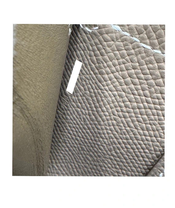Hermes 2022 (Stamp U) Epsom Leather Kelly To Go in Etoupe Color with Palladium Hardware