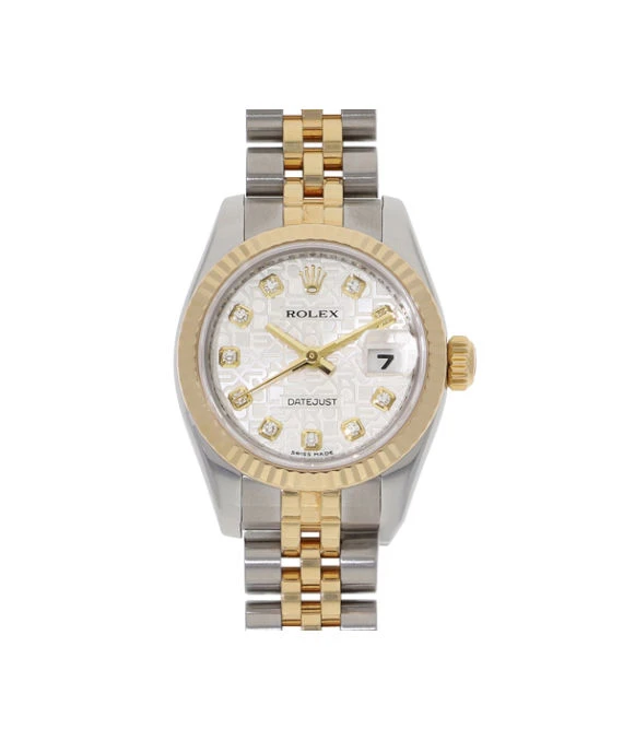 Rolex 179173G 26mm Datejust Silver Computer Dial with Yellow Gold and Stainless Steel mixed Bracelet Womens Watch