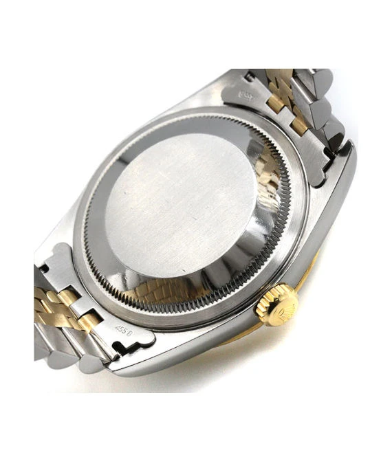 Rolex Datejust 16233 U 36mm White Roman Dial Stainless Steel/Yellow Gold Automatic Mens Watch