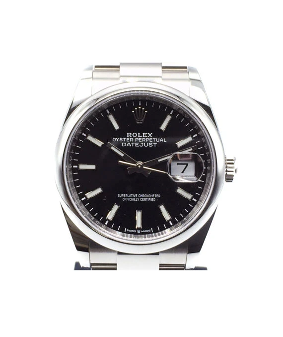Rolex Datejust 126200 36mm Black Dial Stainless Steel Automatic Mens Watch