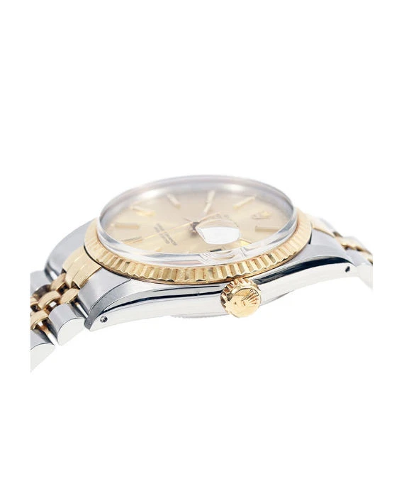 Rolex Datejust 16013 36mm Gold Dial Stainless Steel/Yellow Gold Automatic Mens Watch