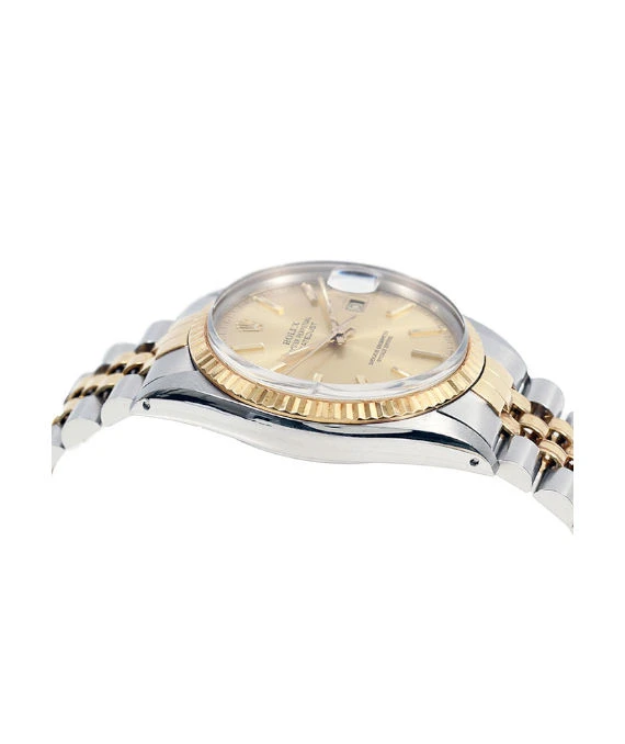 Rolex Datejust 16013 36mm Gold Dial Stainless Steel/Yellow Gold Automatic Mens Watch