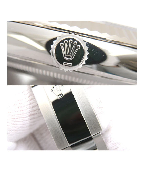 Rolex Datejust 42.4mm Azzurro Blue Dial Roman Numeral Automatic Mens Watch in Stainless Steel and White Gold