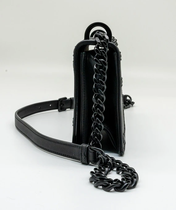 Christian Dior Black Ultra Matte Leather Small Diorama Shoulder Bag