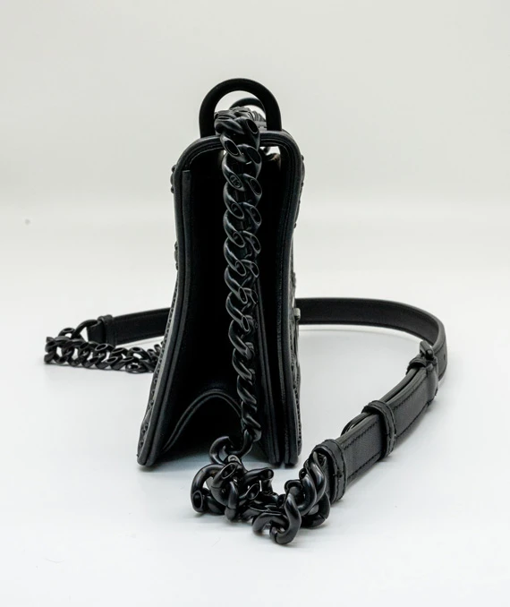 Christian Dior Black Ultra Matte Leather Small Diorama Shoulder Bag