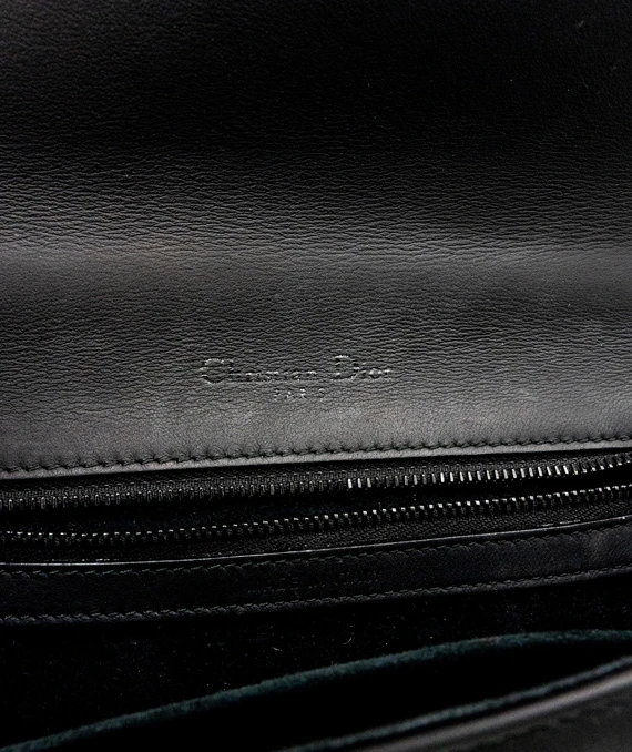 Christian Dior Black Ultra Matte Leather Small Diorama Shoulder Bag