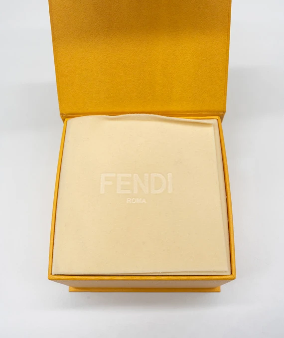 Fendi Two Tone Flower Dangle Earrings
