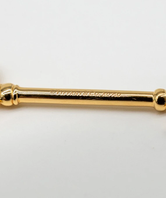 Tiffany  Co. Trefoil Key 18K Yellow Gold Pendant