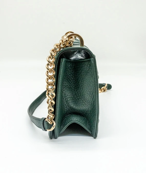 Christian Dior Green Leather Medium Diorama Shoulder Bag