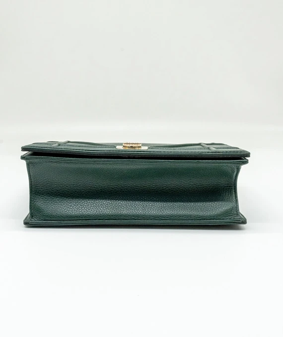 Christian Dior Green Leather Medium Diorama Shoulder Bag