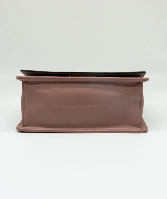 Fendi Pink Color Leather Kan I F Logo Shoulder Bag