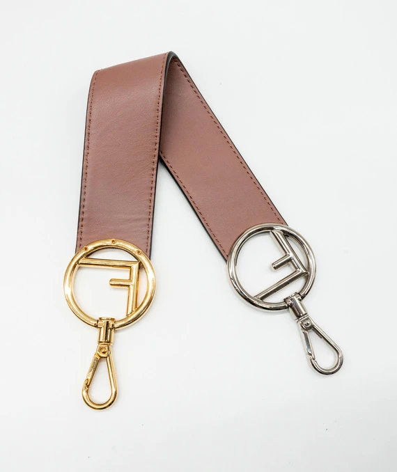 Fendi Pink Color Leather Kan I F Logo Shoulder Bag