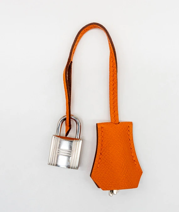 Hermes Kelly (Stamp B) Size 25 Orange Epsom Leather Handbag with Palladium Hardware