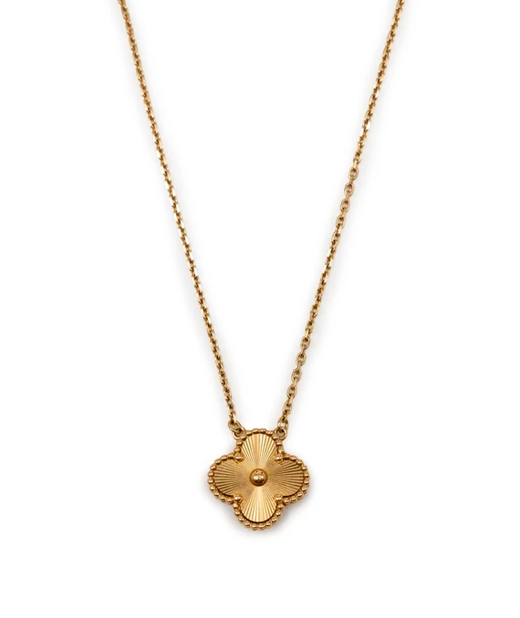 Van Cleef  Arpels Vintage Alhambra Necklace In 18k Yellow Gold