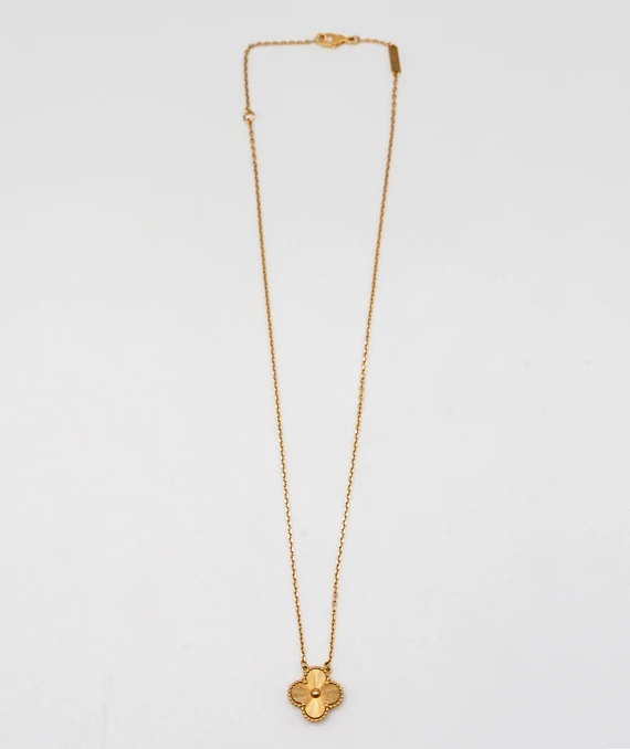 Van Cleef  Arpels Vintage Alhambra Necklace In 18k Yellow Gold