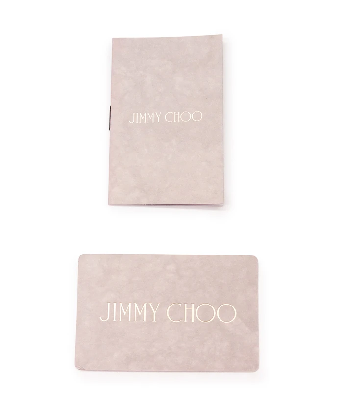 Jimmy Choo Champagne Glitter Fabric Milla Wallet on Chain