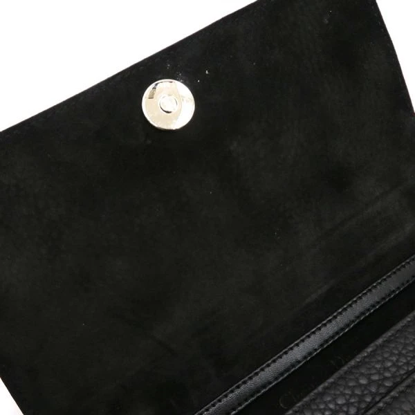 Christian Dior Black Leather Diorama Chain Shoulder Bag