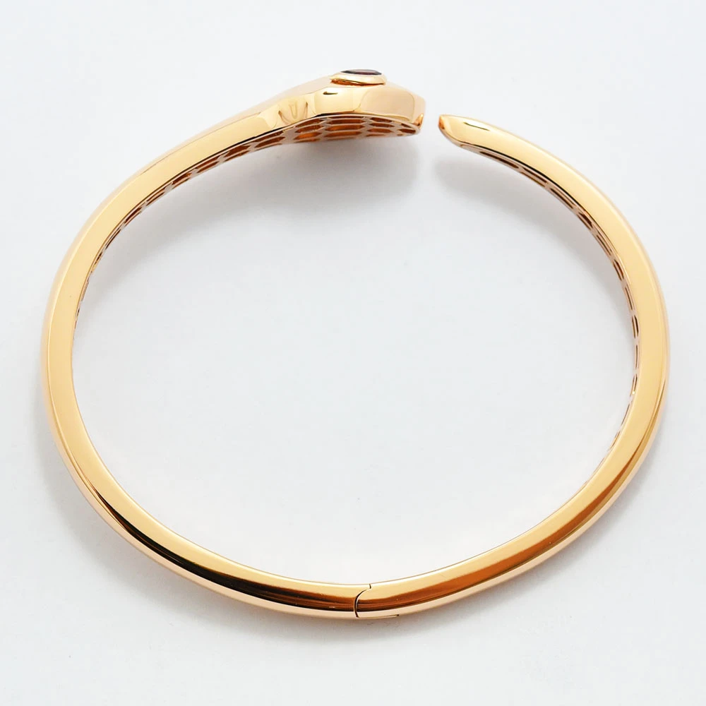 Bvlgari Bracelet Serpenti BVLGARI Bangle Snake Diamond Tourmaline K18PG 750