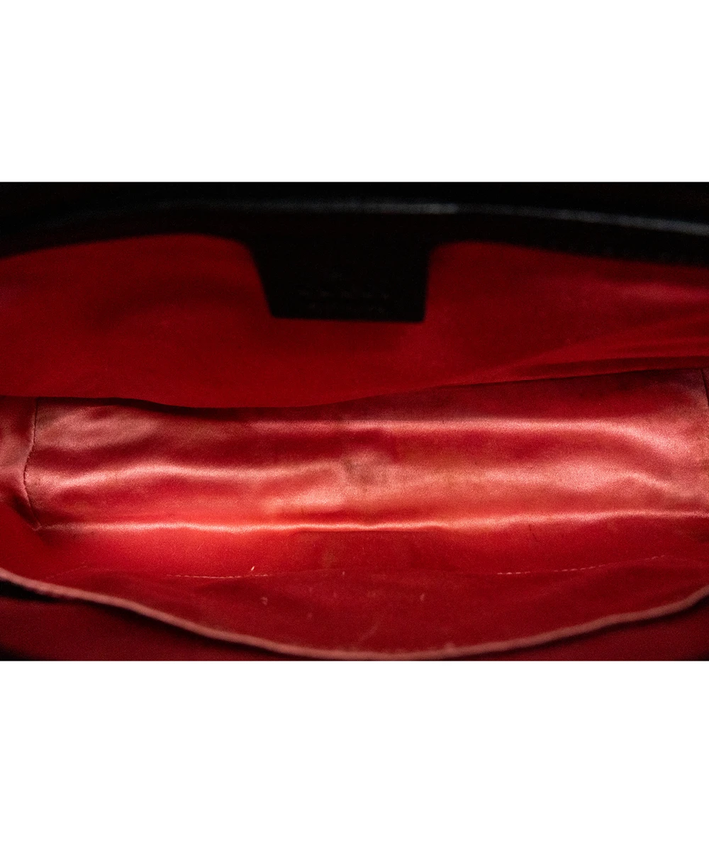 Gucci Black Velvet GG Marmont Matelassé Medium Shoulder Bag