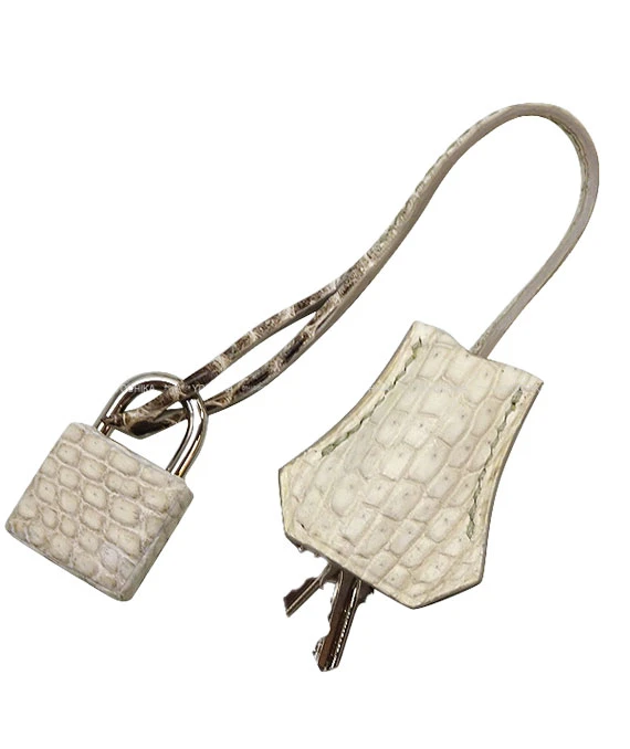 Hermes 2015 Birkin 25 Himalaya Handbag in Niloticus Crocodile Leather with Palladium Hardware