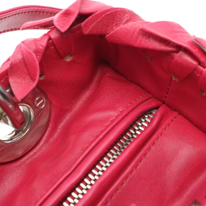 Christian Dior Lambskin Cannage Pink Bow Lady Dior Fuchsia