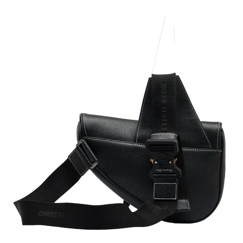 Dior x Peter Doig Black Saddle Crossbody Bag