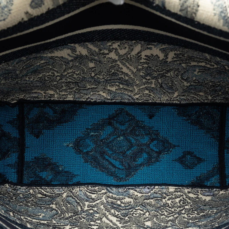 Dior Blue Large Embroidered Palm Tree Diorcamp Messenger Bag
