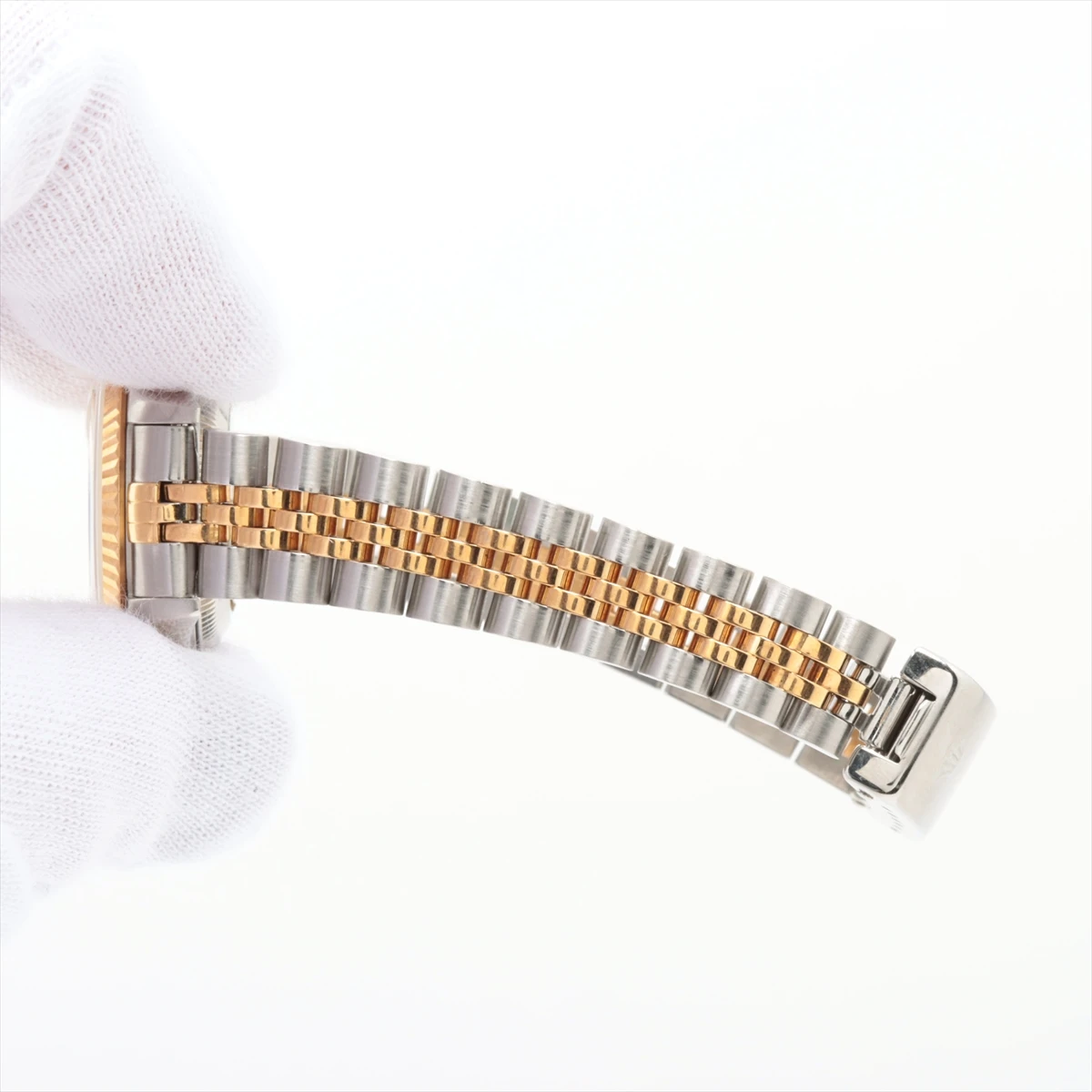 Rolex Champagne 18K Yellow Gold/Stainless Steel Diamond Datejust 69173 Womens Wristwatch 25 mm