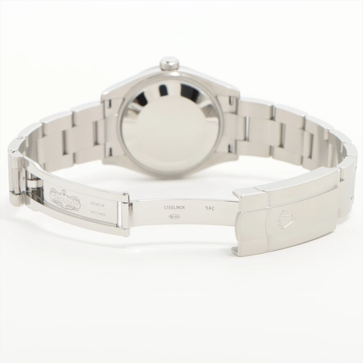 Rolex Red Stainless Steel Oyster Perpetual Automatic Womens Wristwatch 31 mm