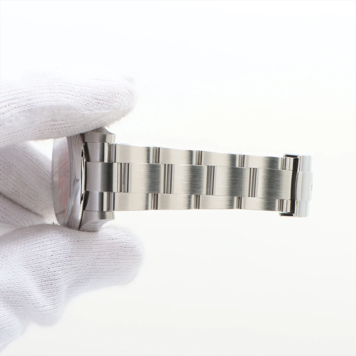 Rolex Red Stainless Steel Oyster Perpetual Automatic Womens Wristwatch 31 mm