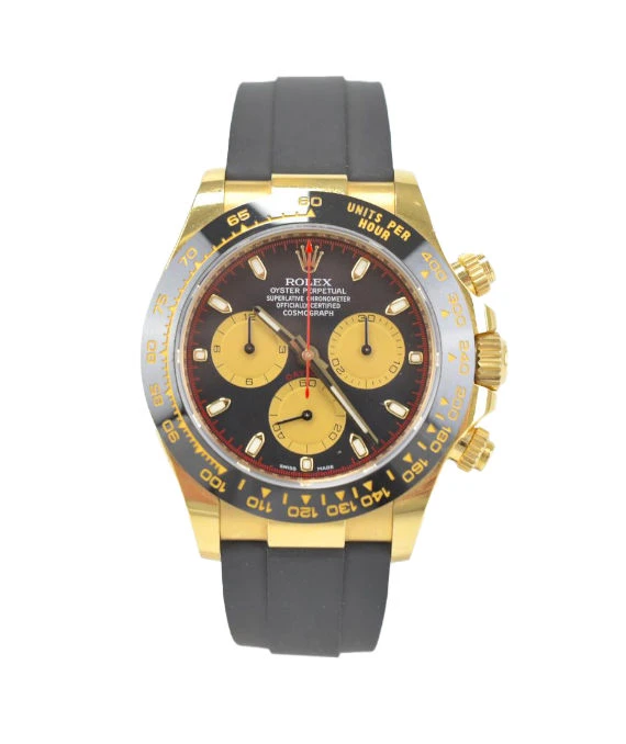 Rolex Black 18k Yellow Gold Cosmograph Daytona 116518LN Automatic Mens Wristwatch