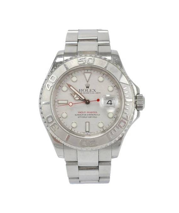 Rolex Silver Stainless Steel Yacht-Master 16622 Mens Wristwatch 40 mm