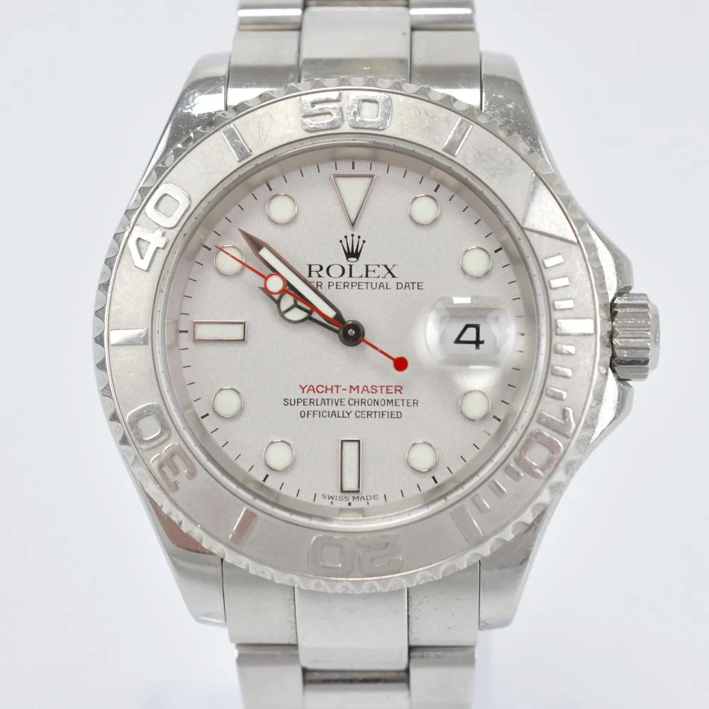 Rolex Silver Stainless Steel Yacht-Master 16622 Mens Wristwatch 40 mm