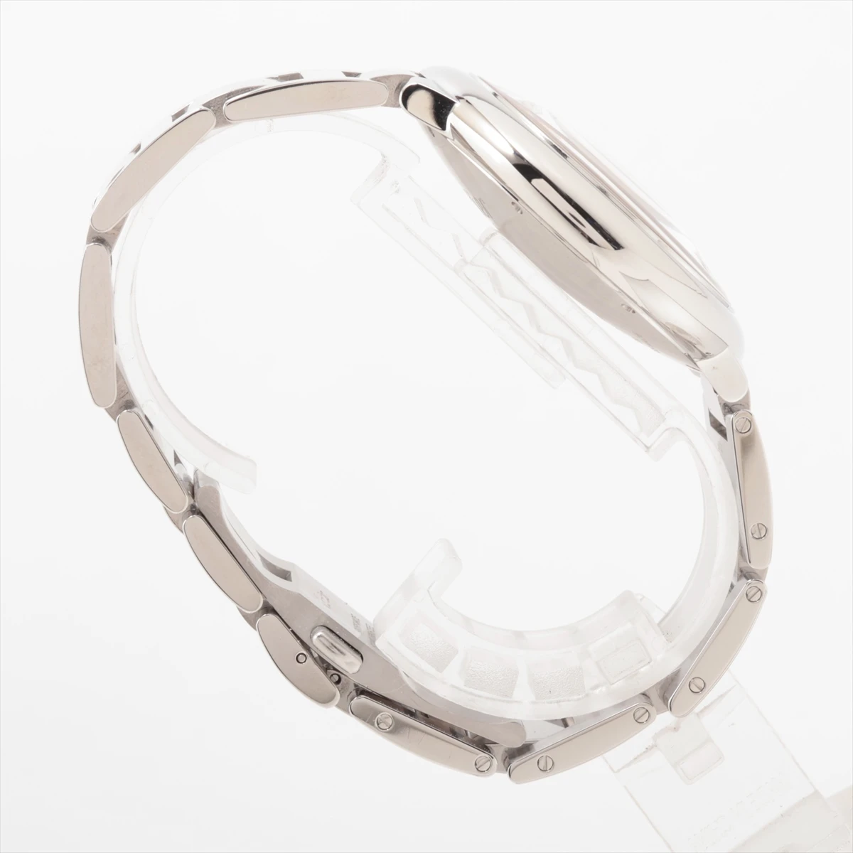 Cartier Silver Stainless Steel Ballon Bleu 3001 Mens Wristwatch 42 mm