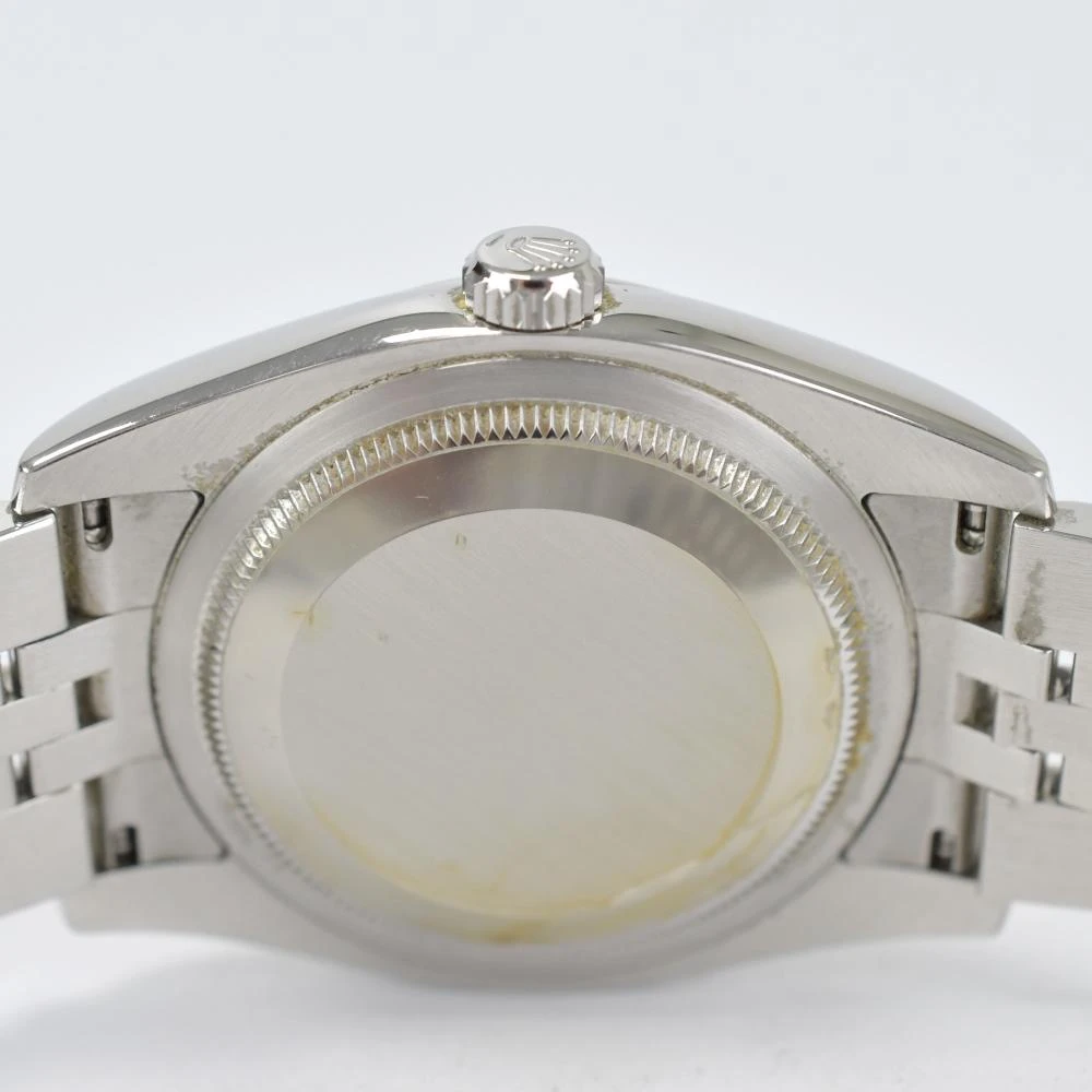 Rolex Black 18k White Gold  Stainless Steel Datejust 16234 Mens Wristwatch