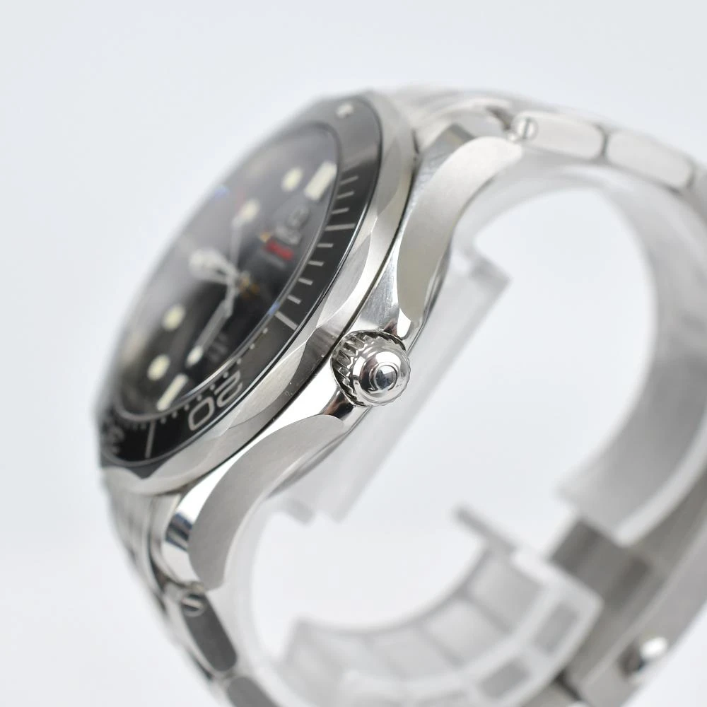 Omega Black Stainless Steel Seamaster Diver 300 212.30.41.20.01.003 Automatic Mens Wristwatch