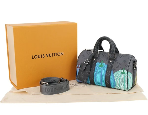 Louis Vuitton  LV x YK Keepall Bandouliere 25 Yayoi Kusama Collaboration Monogram Eclipse