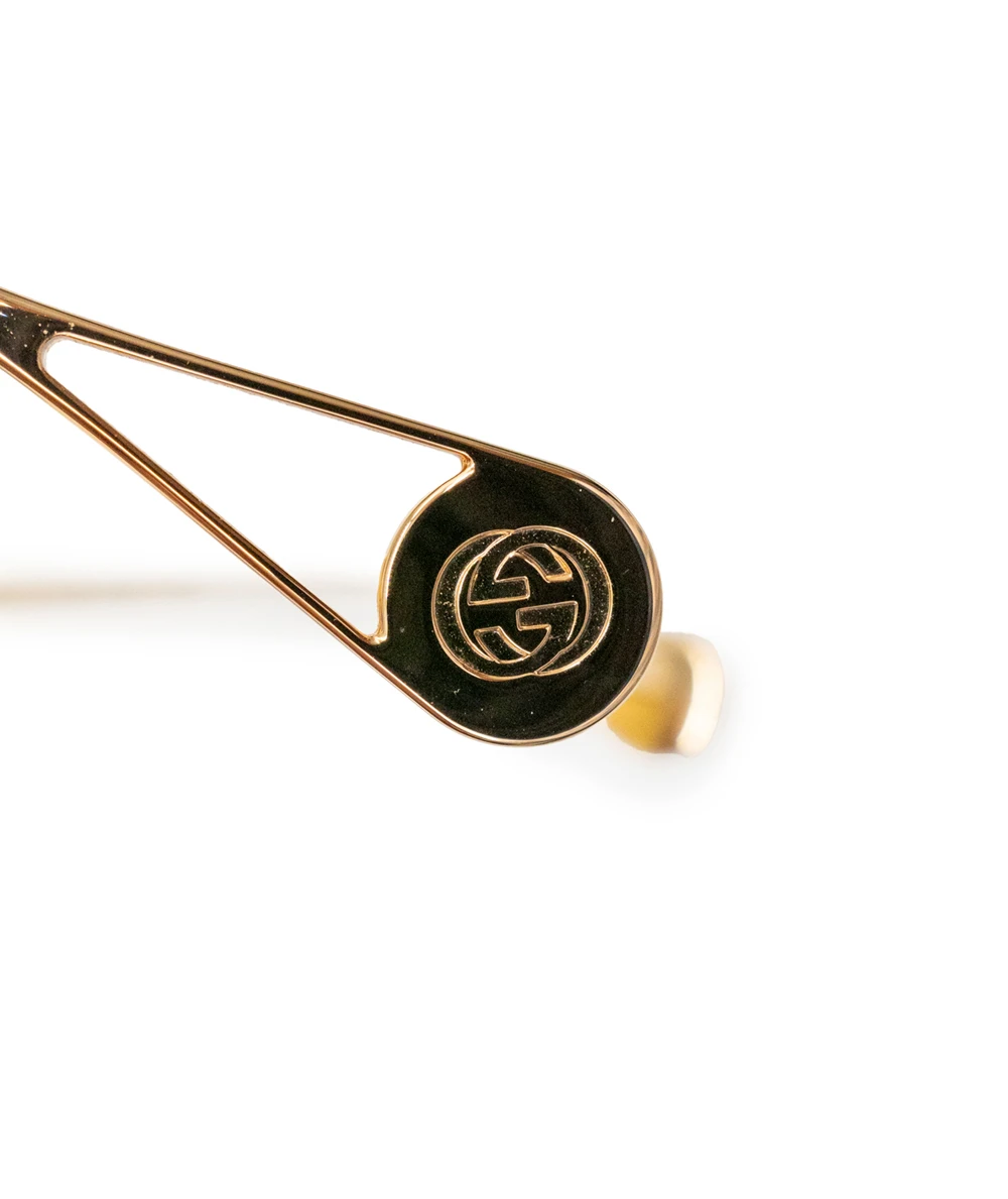 Gucci Star Studded Shield GG0541S Yellow Sunglasses