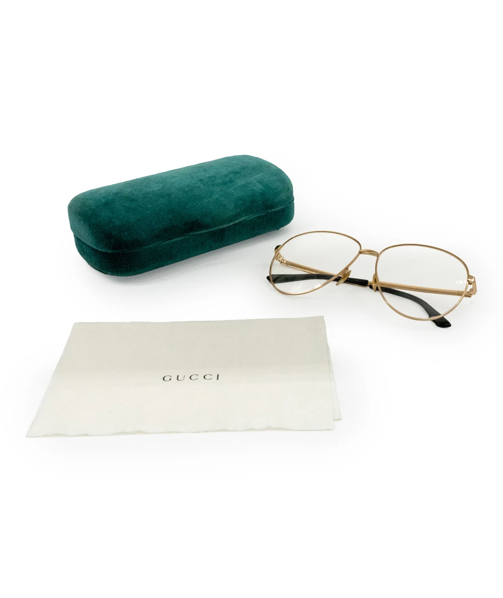 Gucci GG0138S Gold Pilot Sunglasses