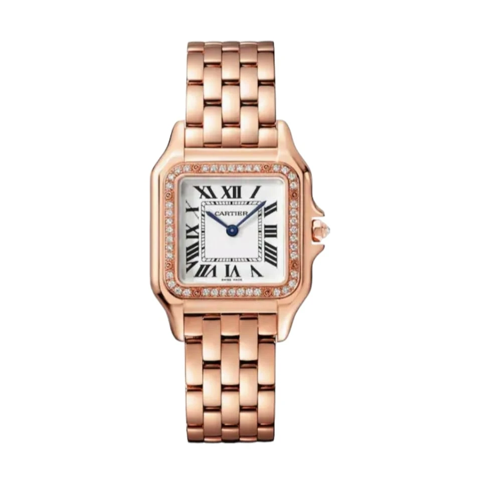 Cartier 2024 Panthère de Cartier WJPN0009 18K Rose Gold Diamond Quartz Dial 27mm Medium Womens Watch