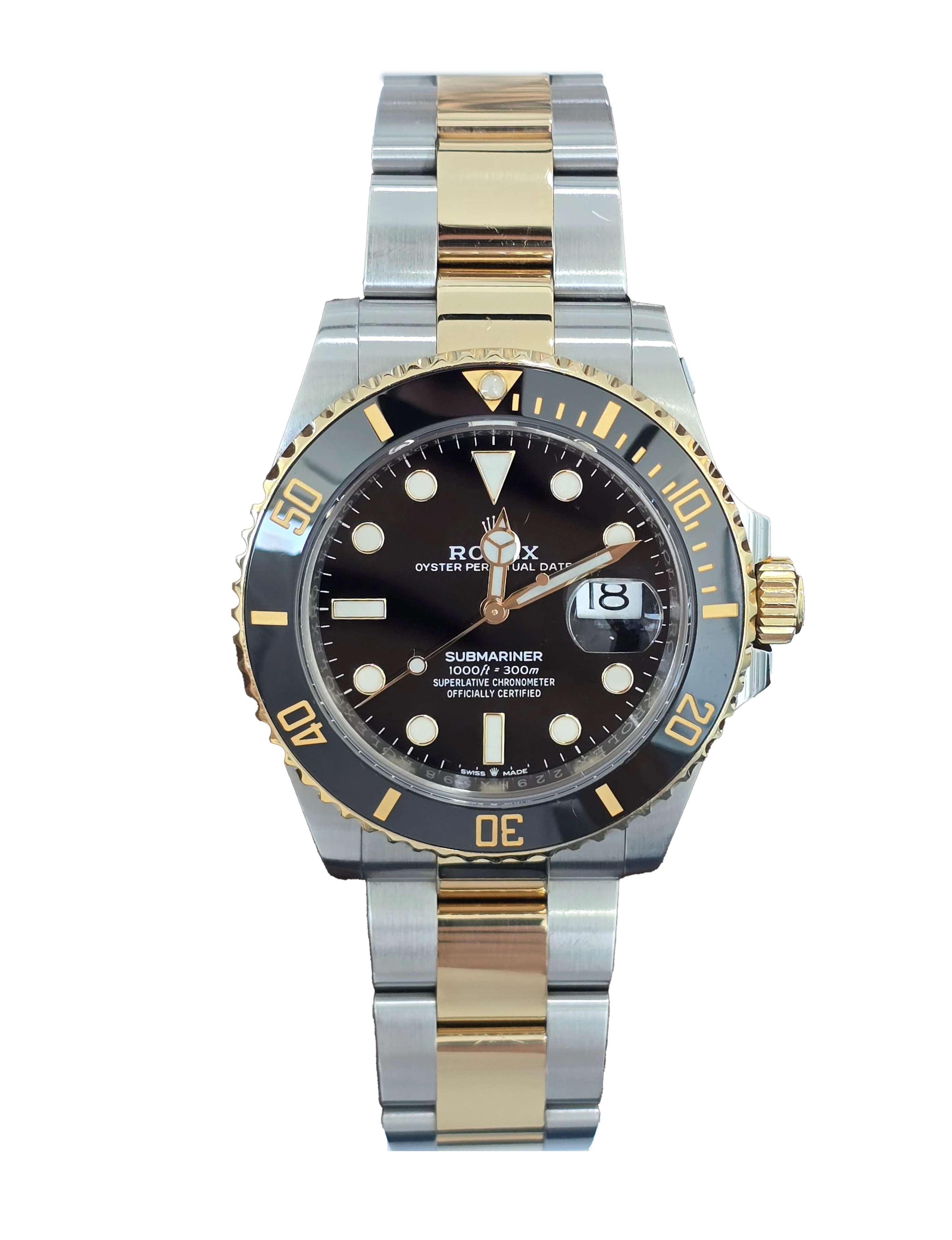 Rolex 2021 Black Submariner 126613 LN 18K Yellow Gold  Stainless Steel 41mm Mens Watch