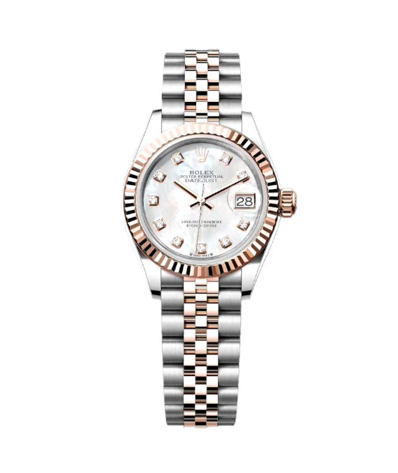Rolex 2024 Mother of Pearl Lady-Datejust 279171 18k Everose Gold/Stainless Steel Automatic Womens Watch 28mm
