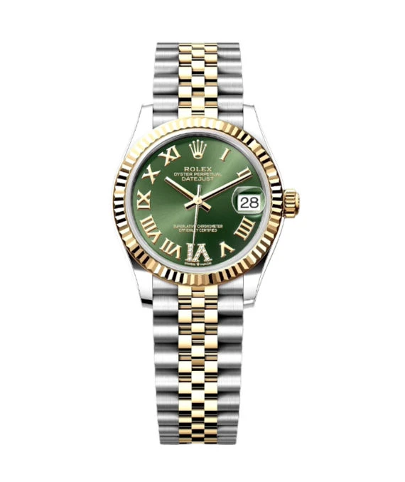 Rolex 2024 Green Roman Datejust 278273 18k Yellow Gold/Stainless Steel Automatic Womens Watch 31mm