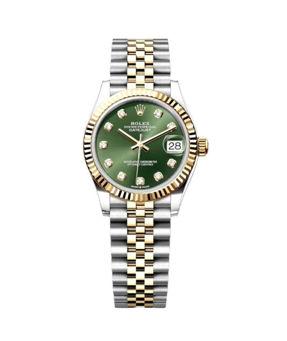 Rolex 2024 Green Diamond Datejust 278273 18k Yellow Gold/Stainless Steel Automatic Womens Watch 31mm